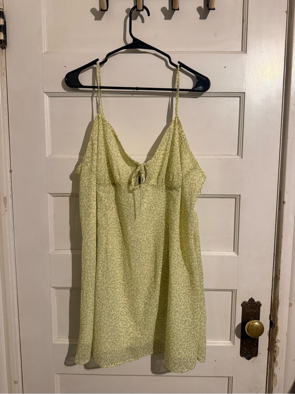 Divided Pale Yellow Floral Slip Dress